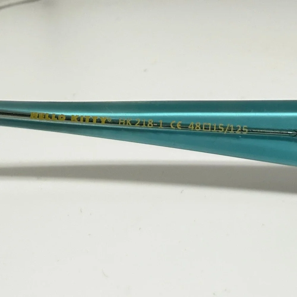 Hello Kitty HK 218-1 Eyeglasses Tortoise Teal Rectangular Frames 48-15-125